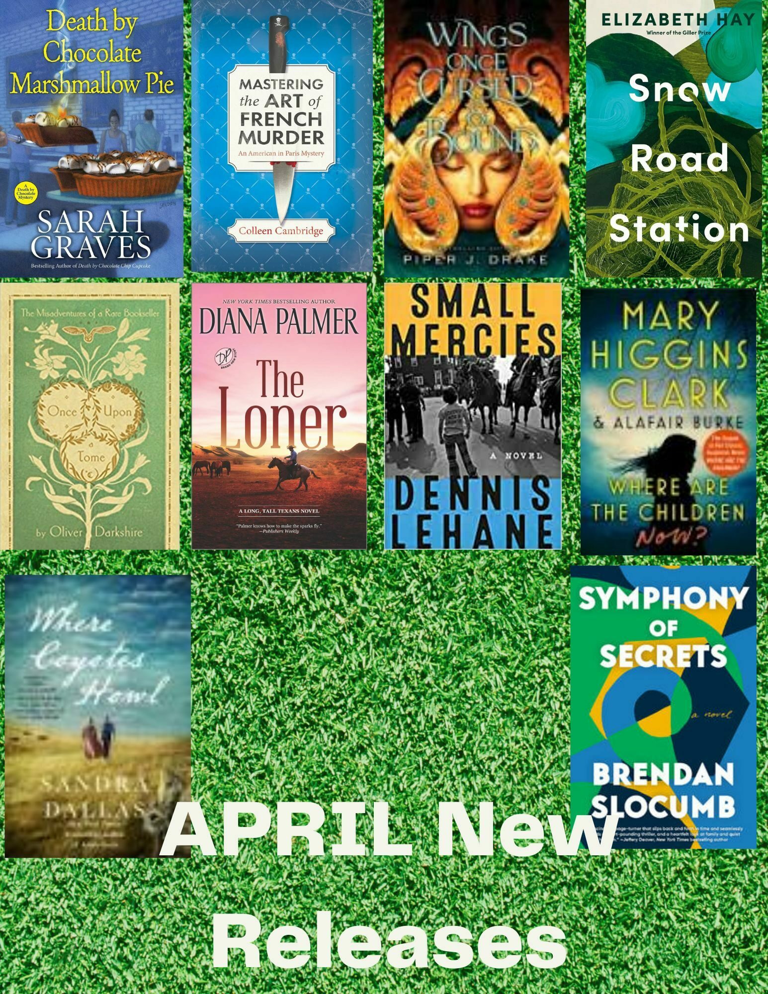 Collection of adult fiction new releases for the month of april.
